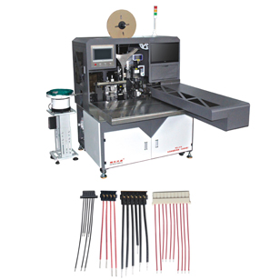 RQ-019全自動插膠殼機(jī)，穿膠殼機(jī)長短線